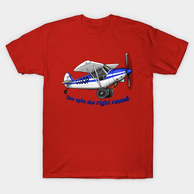 Piper SuperCub Hand Drawn Art T-Shirt by Funky Aviation